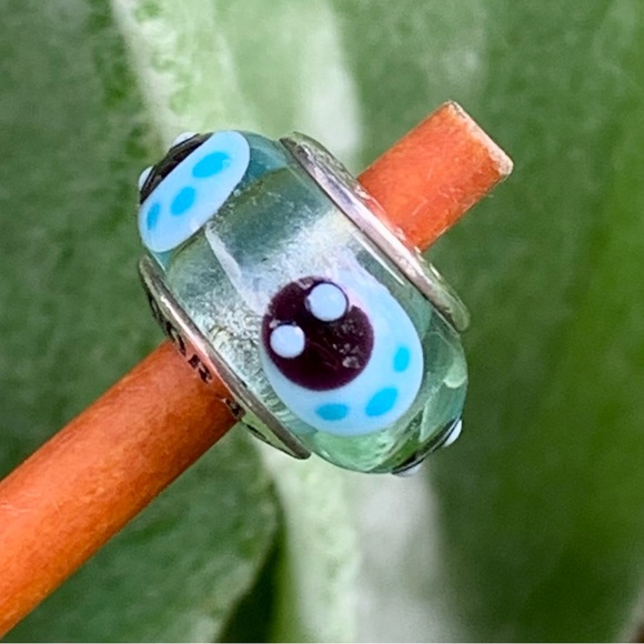 Pandora Jewelry - PANDORA Retired Blue Ladybug Murano Glass Authentic Sterling Silver Charm 790654